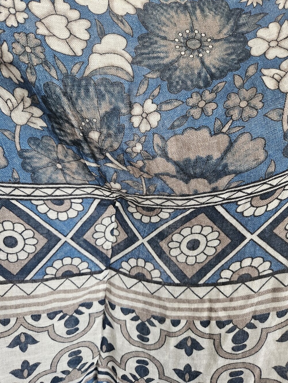Nalini Boho Print Open Front Beachy Linen Blend Kimono OS Festival‎ Cardigan - Picture 6 of 11